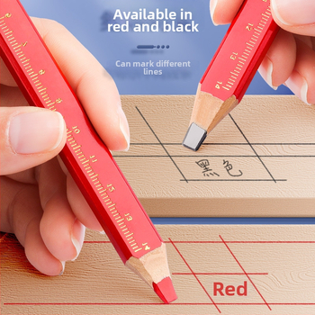 Creion pentru tâmplărie destinat trasării liniilor — fix, carcasă din lemn, model 7B13-1, brand Reversal