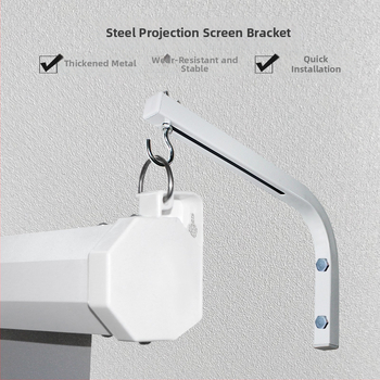 Fly Rima ecran de proiecție electric, suport de montaj portabil la unghi de 90°, raport de aspect 16:9/4:3, greutate 2 kg