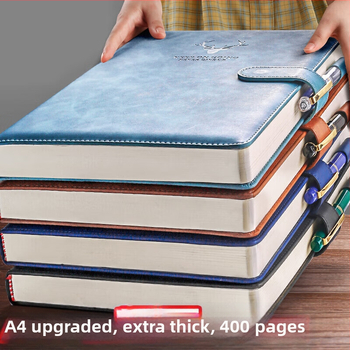 Carnet de note cu copertă din PU moale și design cap de cerb; legare cu adeziv; hârtie Daolin 80 g; peste 400 de pagini