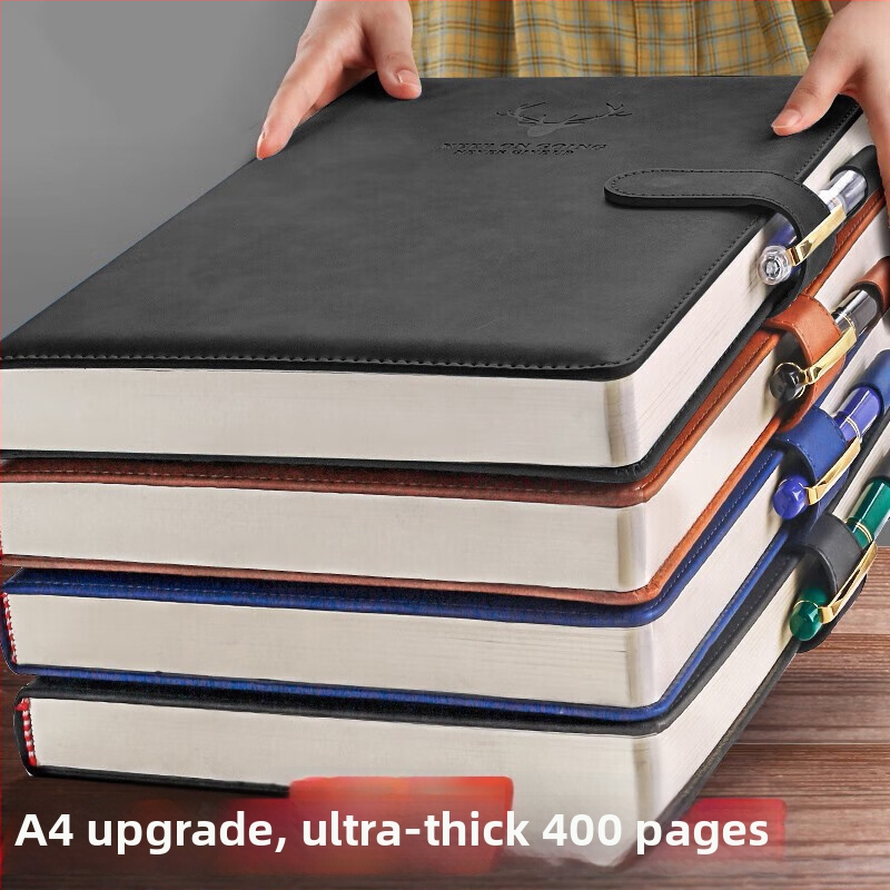 Carnet de note cu copertă din PU moale și design cap de cerb; legare cu adeziv; hârtie Daolin 80 g; peste 400 de pagini