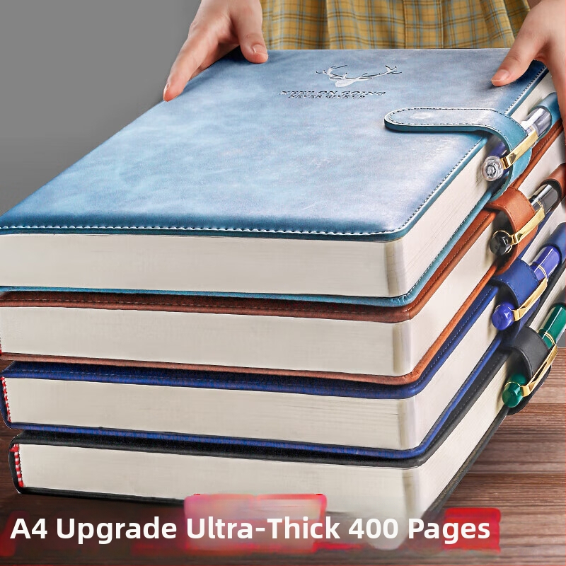 Carnet de note cu copertă din PU moale și design cap de cerb; legare cu adeziv; hârtie Daolin 80 g; peste 400 de pagini