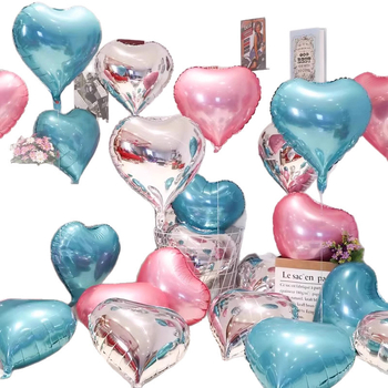 Balon decorativ – balon din folie de aluminiu, formă inimă, brand Friendly