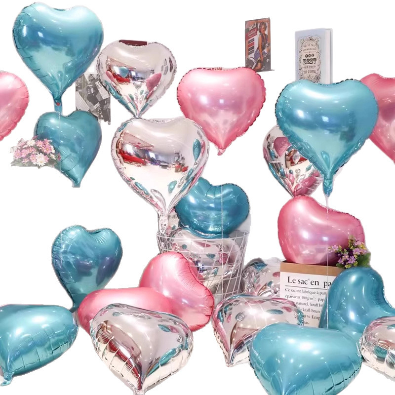 Balon decorativ – balon din folie de aluminiu, formă inimă, brand Friendly