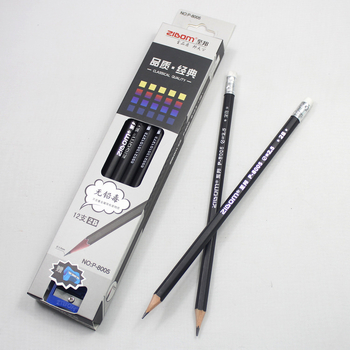 Creion 2B, corp din lemn, set de 12, pentru schițe ale elevilor și examene