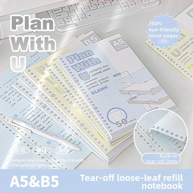 Refil pentru planificator, 50 foi, găuri 20/26, hârtie