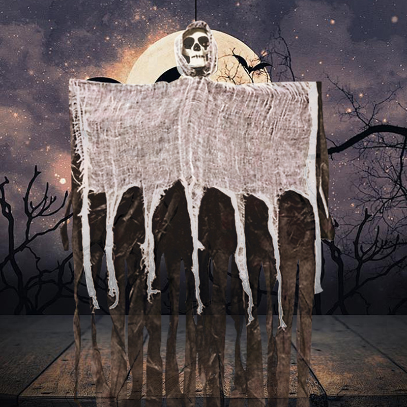 Decorațiuni craniu de Halloween pentru amenajarea spațiului – țesătură, stil festival, decoruri pentru locație