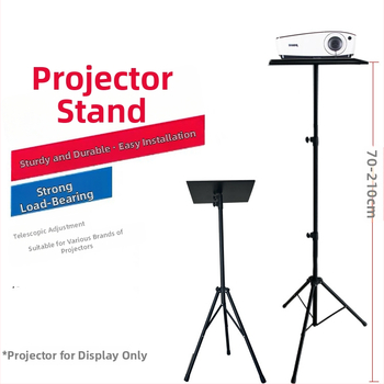 Suport pentru proiector pe podea, trepied pliabil, reglabil, cu tavă