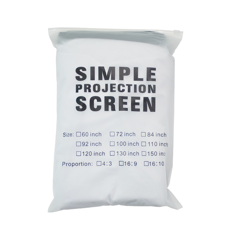 VEIDADZ Ecran de proiecție pliabil, pentru uz casnic, țesătură din mătase lapte, poliester