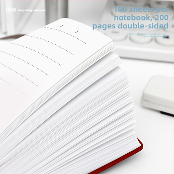 Bloc-notes Square Partners cu copertă PU prietenoasă la atingere, legare cusută, hârtie 100 gsm, 100–200 pagini, stil simplu