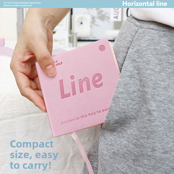 Bloc-notes Square Partners cu copertă PU prietenoasă la atingere, legare cusută, hârtie 100 gsm, 100–200 pagini, stil simplu