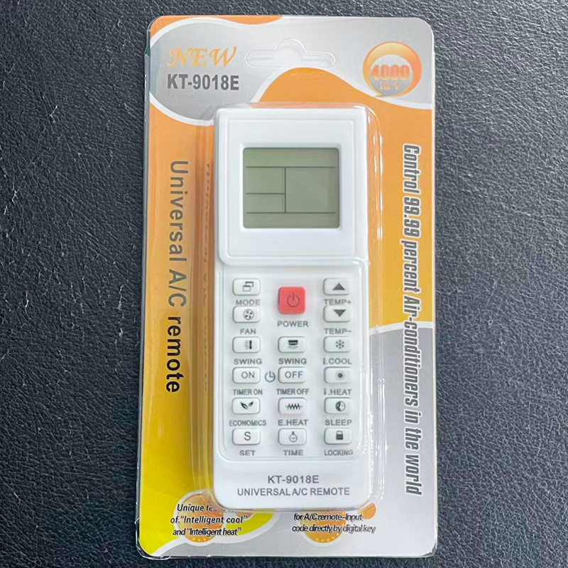 Risheng KT-9018e blister versiune telecomandă universală pentru aer condiționat, cu răcire și încălzire rapidă cu un singur clic