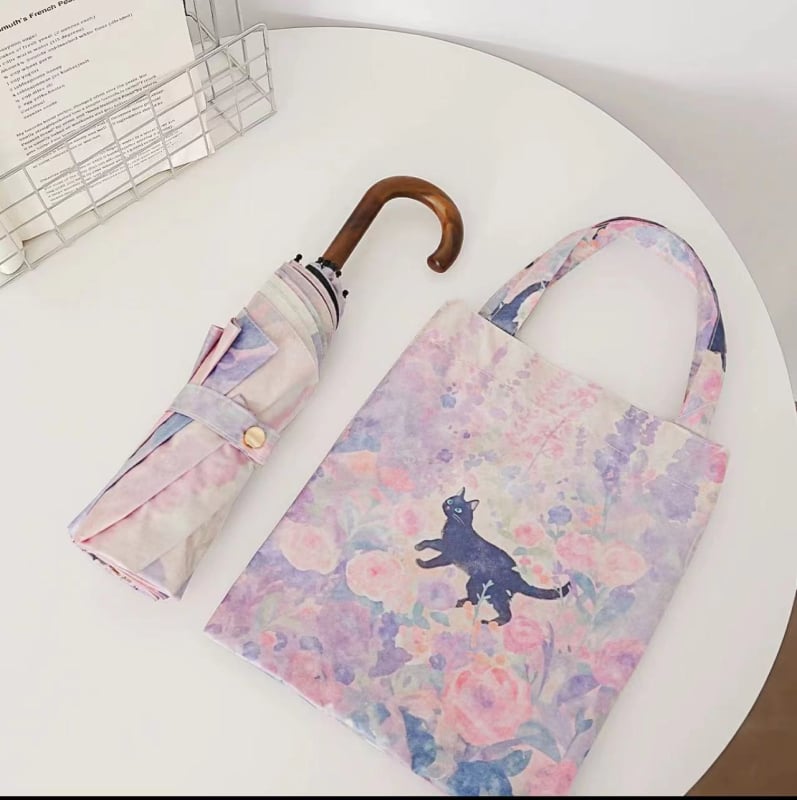 Ρετρό ομπρέλα για γυναίκες με καμπύλη γάντζο — για ήλιο και βροχή, UPF 50+ προστασία, 8 ράβδοι από ατσάλι, πολυεστερικό ύφασμα 190T, χειροκίνητος μηχανισμός ανοίγματος/κλεισίματος, δυνατότητα εκτύπωσης λογότυπου