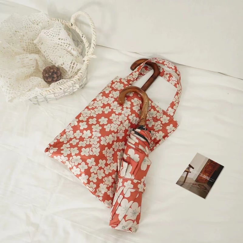 Ρετρό ομπρέλα για γυναίκες με καμπύλη γάντζο — για ήλιο και βροχή, UPF 50+ προστασία, 8 ράβδοι από ατσάλι, πολυεστερικό ύφασμα 190T, χειροκίνητος μηχανισμός ανοίγματος/κλεισίματος, δυνατότητα εκτύπωσης λογότυπου