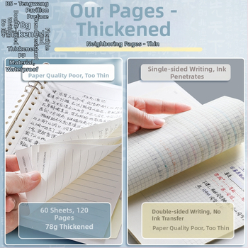 Wengu BI019 Jurnal cu foi detașabile, 60 foi, hârtie din masă brută, găuri generale, personalizare disponibilă, imprimare logo disponibilă