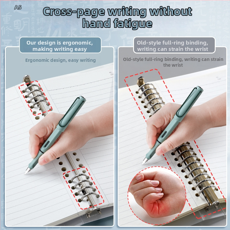 Wengu BI019 Jurnal cu foi detașabile, 60 foi, hârtie din masă brută, găuri generale, personalizare disponibilă, imprimare logo disponibilă