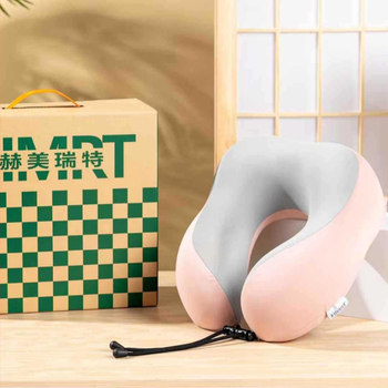 Pernă pentru gât în formă de U din spumă memory pentru uz casnic și călătorii; ușoară, până la aproximativ 500 g; potrivit pentru toate grupele de vârstă.