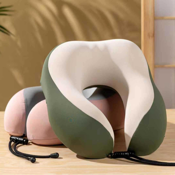 Pernă pentru gât în formă de U din spumă memory pentru uz casnic și călătorii; ușoară, până la aproximativ 500 g; potrivit pentru toate grupele de vârstă.