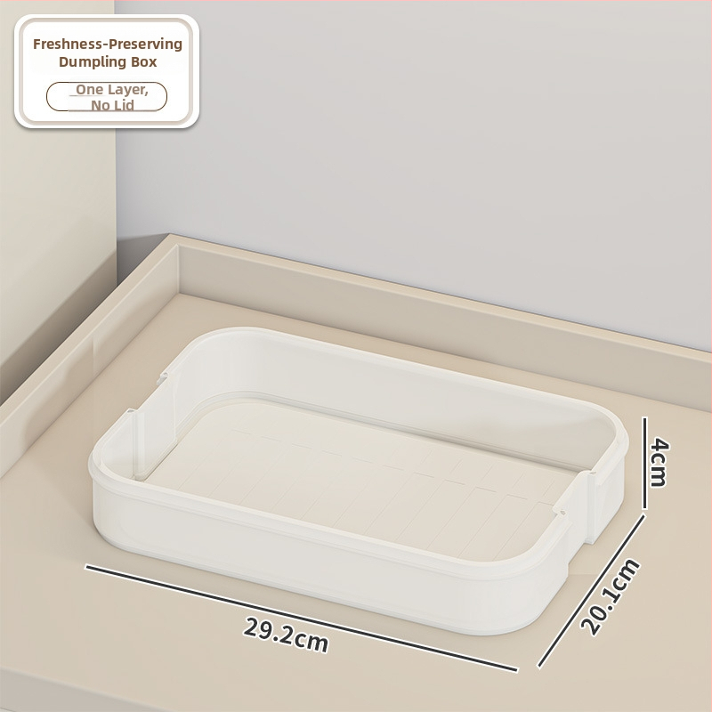 Dumpling Box – plastová, viacvrstvové úložisko do mrazničky a kuchyne (Model: Dumpling Box, Pôvod: Langfang, Moderný minimalistický štýl)