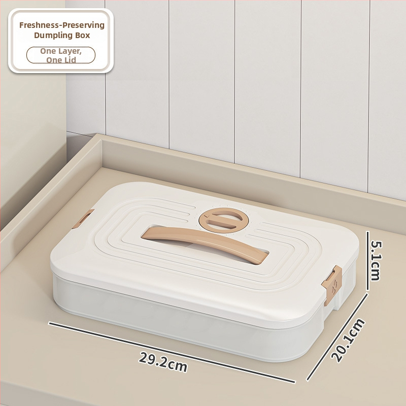Dumpling Box – plastová, viacvrstvové úložisko do mrazničky a kuchyne (Model: Dumpling Box, Pôvod: Langfang, Moderný minimalistický štýl)