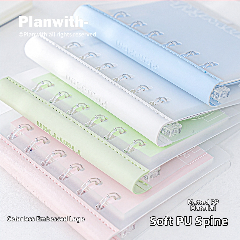 Planwith Pw251v carnet Loose-leaf, cu 6 găuri, hârtie 100 g, compatibil cu refilli loose-leaf
