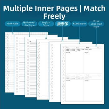 Deli inserție pentru caiet cu găuri, 20/26/30, 60 file, hârtie albă groasă, model NA560-2