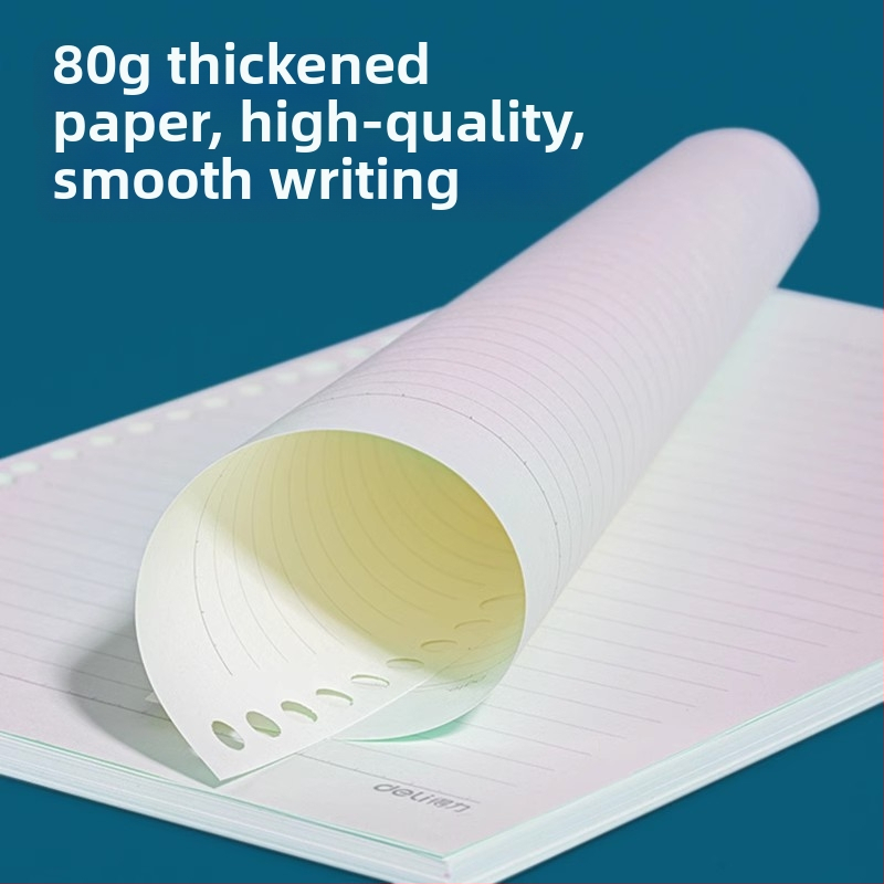 Deli inserție pentru caiet cu găuri, 20/26/30, 60 file, hârtie albă groasă, model NA560-2