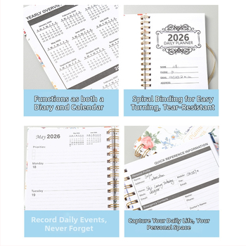 Bloc de notițe cu spirală, copertă din hârtie acoperită, hârtie offset dublă, 100–200 pagini, stil birou de afaceri