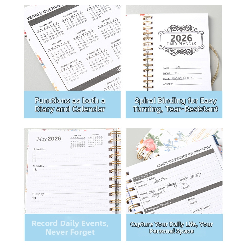 Bloc de notițe cu spirală, copertă din hârtie acoperită, hârtie offset dublă, 100–200 pagini, stil birou de afaceri