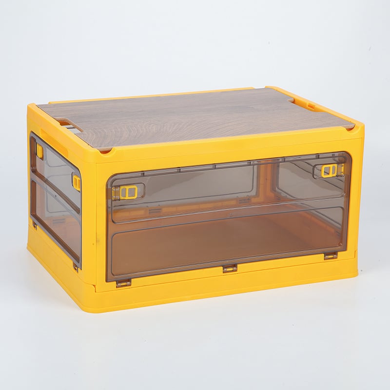 Cutie pliabilă pentru portbagajul mașinii, din plastic (PP/HIPS), capacitate 40-50 L, cu roți, pentru călătorii și camping