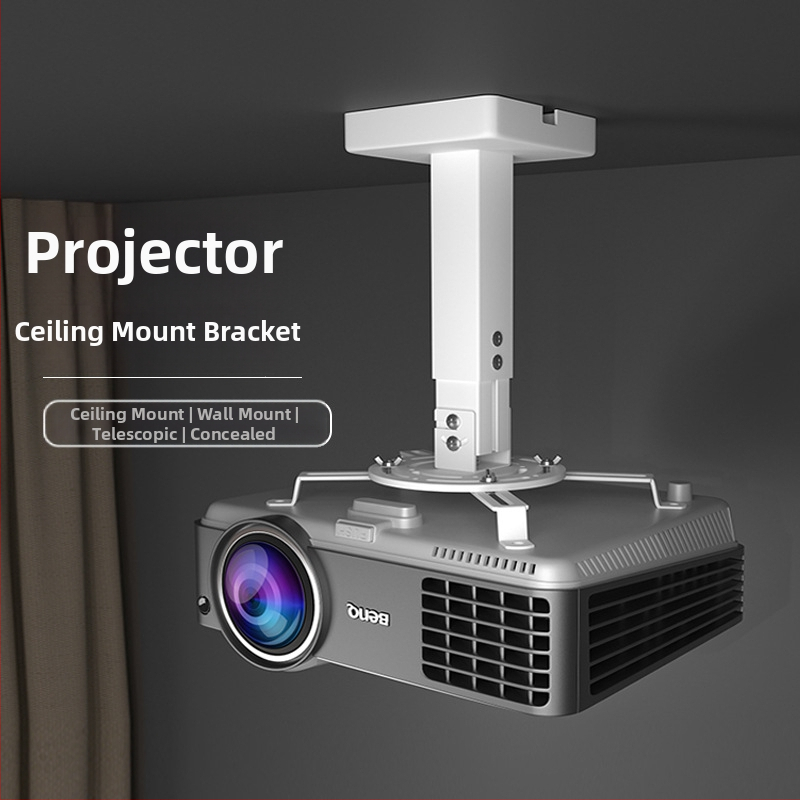 Siying H350 suport pentru proiector de tavan, ridicare reglabilă, montaj lateral pe perete pentru proiector Epson pentru uz casnic