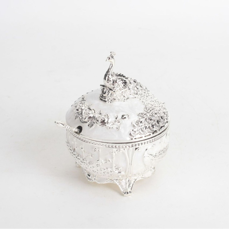 Borcan pentru condimente cu capac rabatabil, stil european, minimalist modern — aliaj de zinc, pentru condimente solide, Yuefeng Premium