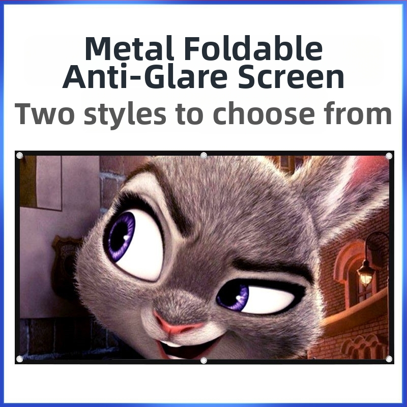 Ecran de proiecție metalic anti-reflexie, fără găuri, pliabil, proiecție în timpul zilei, pentru sufragerie cu suspensie