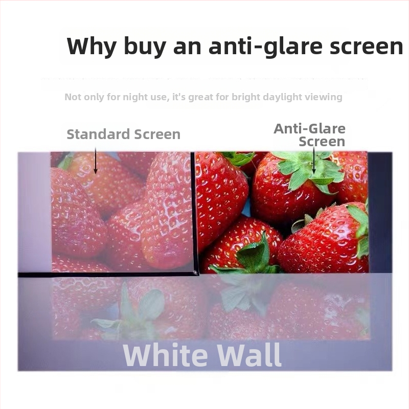 Ecran de proiecție metalic anti-reflexie, fără găuri, pliabil, proiecție în timpul zilei, pentru sufragerie cu suspensie