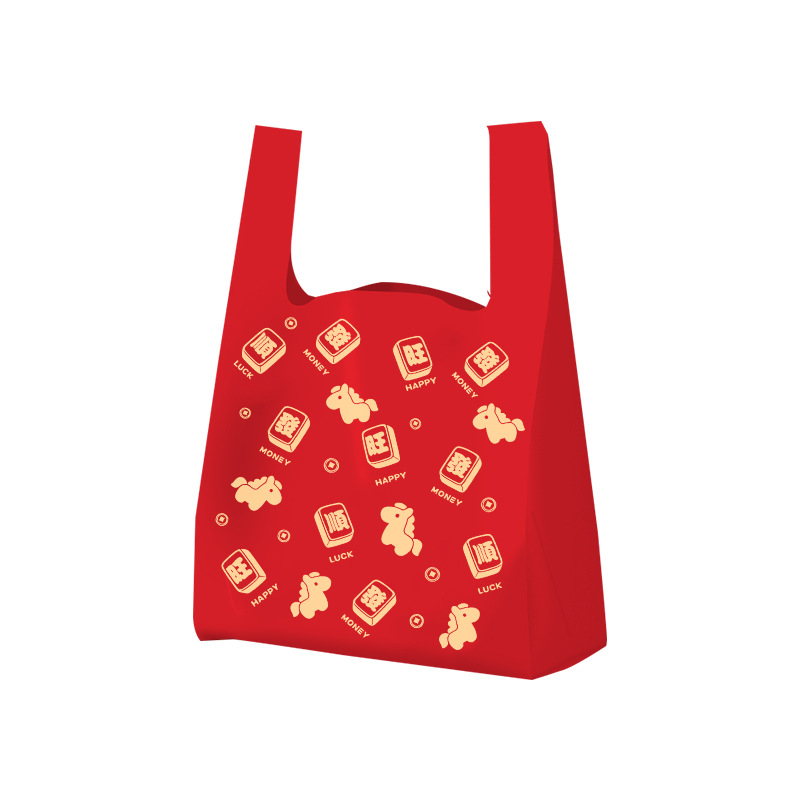 Sac de cadou pentru Anul Calului, plastic, stil anime, accesorii de decor pentru evenimente