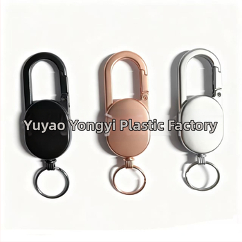 Carabinier pentru chei din aliaj, telescopic, cu buton de tras; capacitate de încărcare 50 g