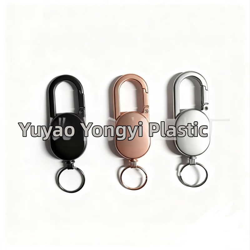 Carabinier pentru chei din aliaj, telescopic, cu buton de tras; capacitate de încărcare 50 g