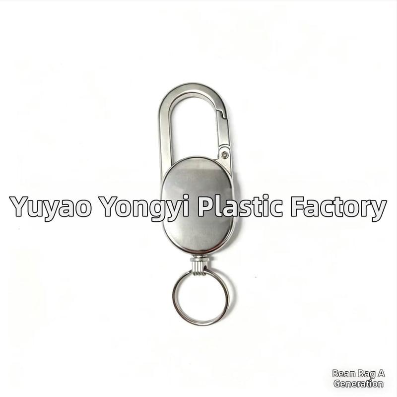 Carabinier pentru chei din aliaj, telescopic, cu buton de tras; capacitate de încărcare 50 g