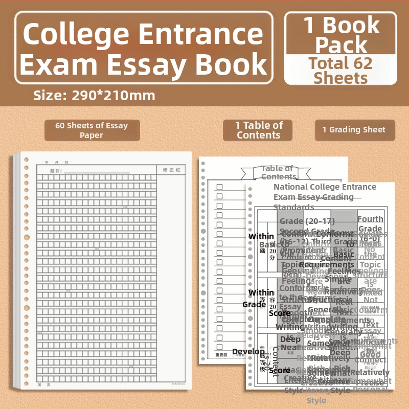 Hârtie de compoziție B5 cu nucleu detașabil, hârtie cu grilaj îngroșat, 400/300/1000 pătrate, pentru Elevi
