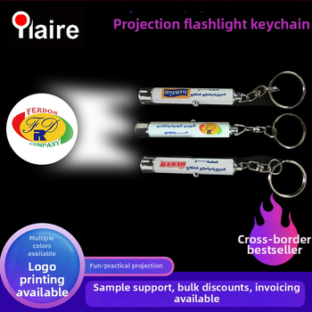 Ylaire мини прожекторно фенерче с LED - цилиндрично тяло от алуминиева тръба с пластмасови крайчета, тегло 15 g, индивидуално опаковано