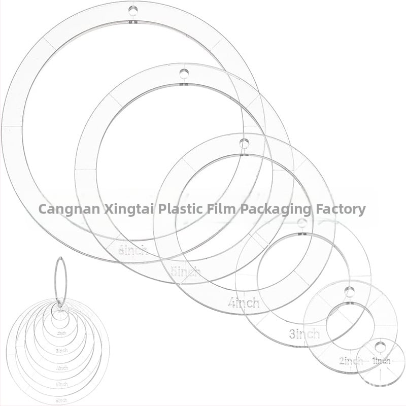 Xing Tai set de 6 șabloane circulare din acril pentru cusut patchwork