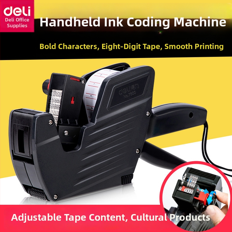 Deli 7500 stroj za označavanje cijena, ručni, kompaktan, težina 0.5 kg