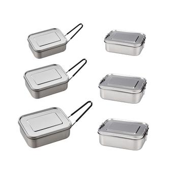 Cutie de prânz din oțel inoxidabil 316, dreptunghiulară, izolată, 800–1000 ml, cu un singur strat