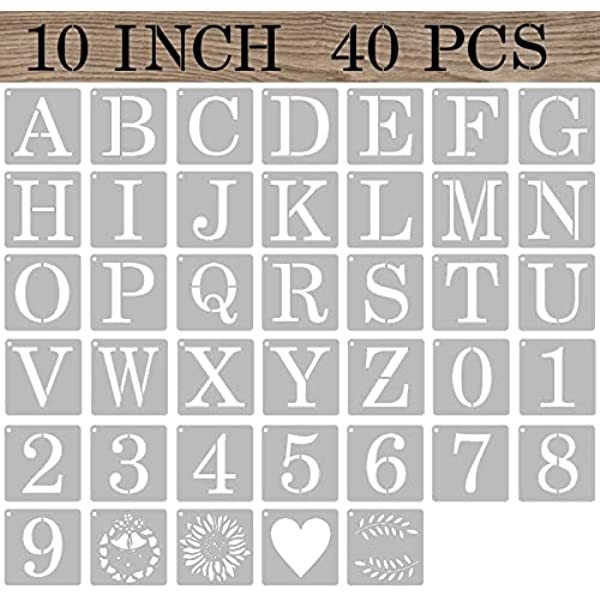 Stencil de pictură – 26 litere și cifre, material PET; Fără import; Fără autorizare IP