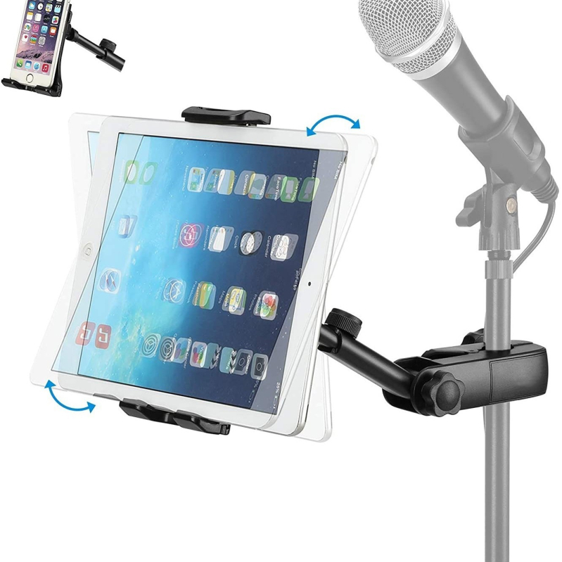 NB-51 Stativ de microfon – multifuncțional, rotativ; compatibil cu telefoane mobile și iPad; pentru karaoke și transmisie live