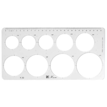 Set kružnih šablonskih ravnala za crtanje krugova i elipsi, model Ljq, marka Friendly