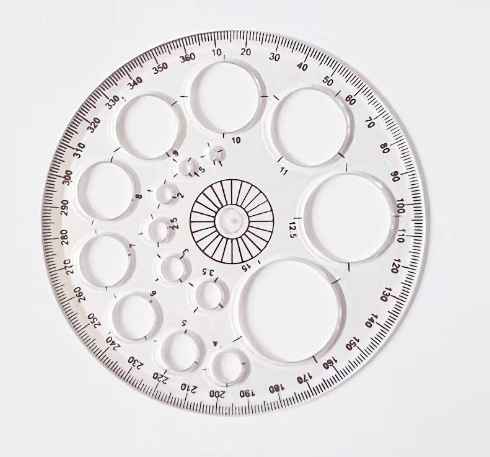 Set kružnih šablonskih ravnala za crtanje krugova i elipsi, model Ljq, marka Friendly