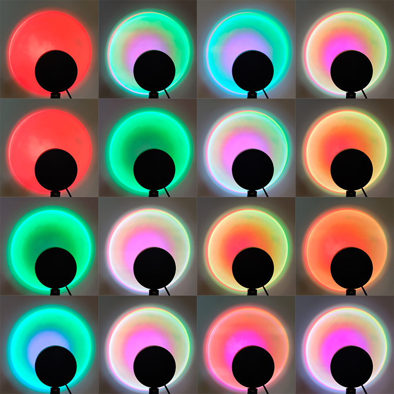 RGB lampica za projekciju zalaska sunca na tripod-u — ambijentalno svjetlo