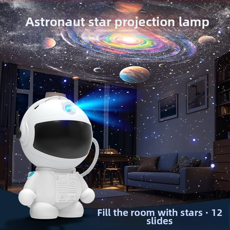 Astronautski projektor galaksije – noćna svjetiljka za spavaću sobu, 12 filmskih dijelova, stolno USB napajanje