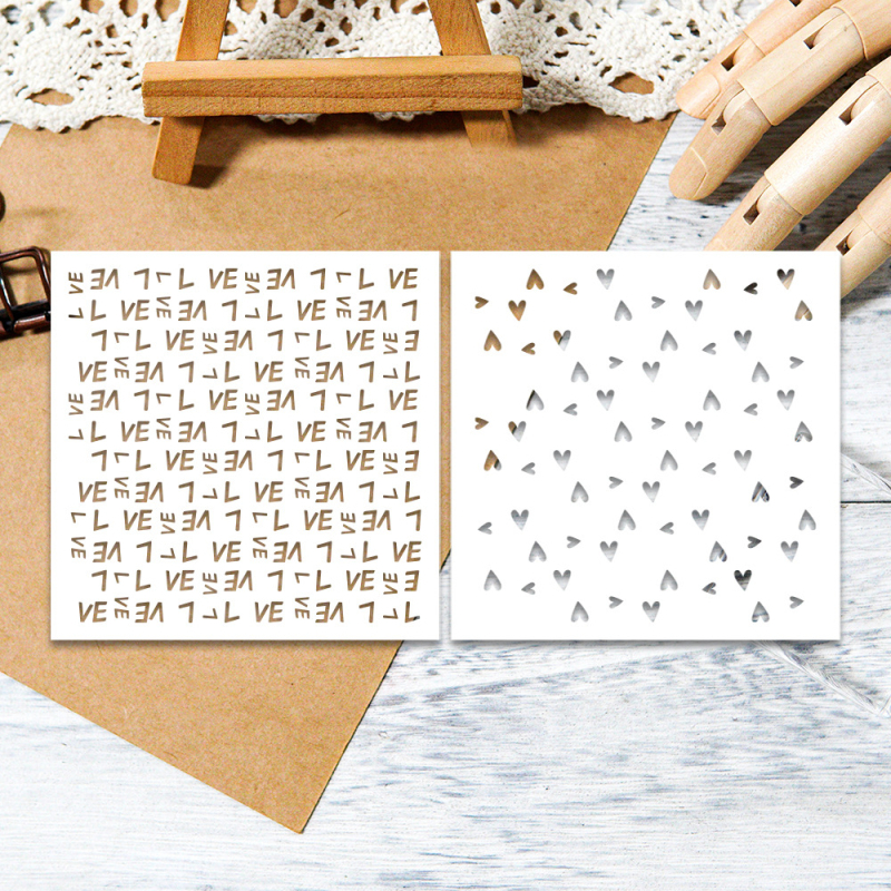 Šablóna maľby s dutým tvarom na dekoráciu denníka, živica, gravírovanie, moderný minimalistický štýl