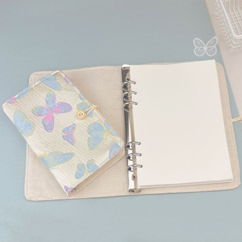 Caiet textil cu foi detașabile, legătură detașabilă, pagini de hârtie